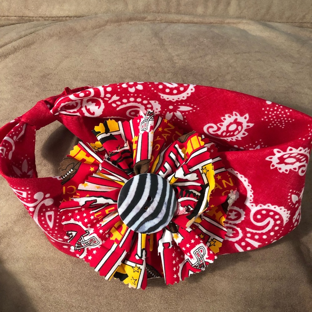 Custom made Kansas City Chiefs headband!!